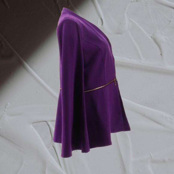 IMAN Global Chic Convertible Bell Sleeve in Purple Magic NWT Sz Xl - Picture 2 of 9